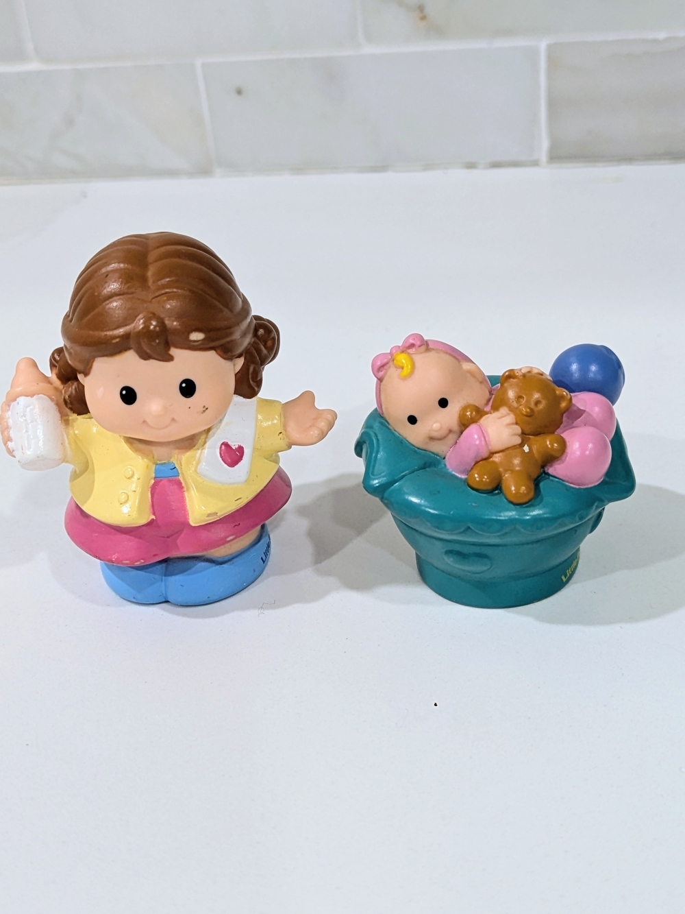 Vintage Fisher-Price Little People Mom & Baby Set